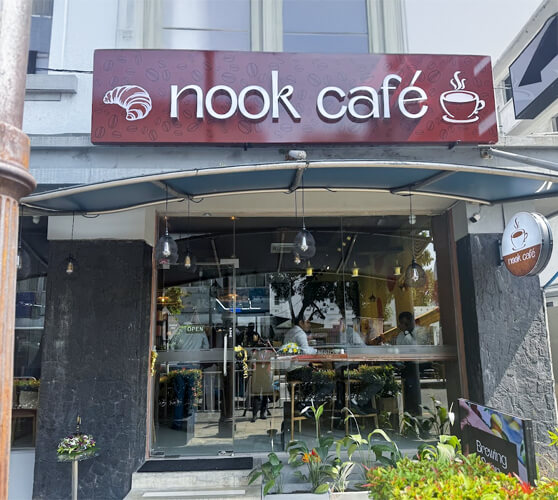 Nook Cafe nookcafe - 505 location exterior and interior view - Premium coffee experience