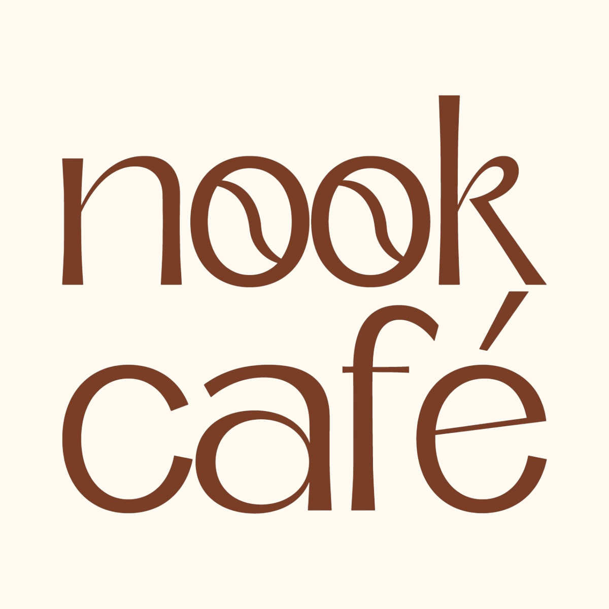 Nook Cafe official logo - Premium coffee house and organic music venue